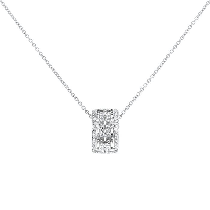 [Kincade Jewelery]PARENTESI NECKLACE SILVER DIAMOND