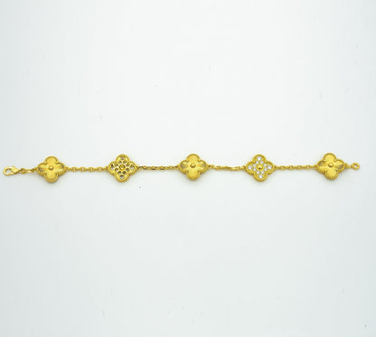 [Kincade Jewelery]Kincade BRACELET 5 MOTIFS GOLD DIAMOND
