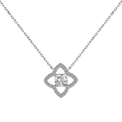 [Kincade Jewelery]Exquisite Flower Shape Princess Cut Necklace