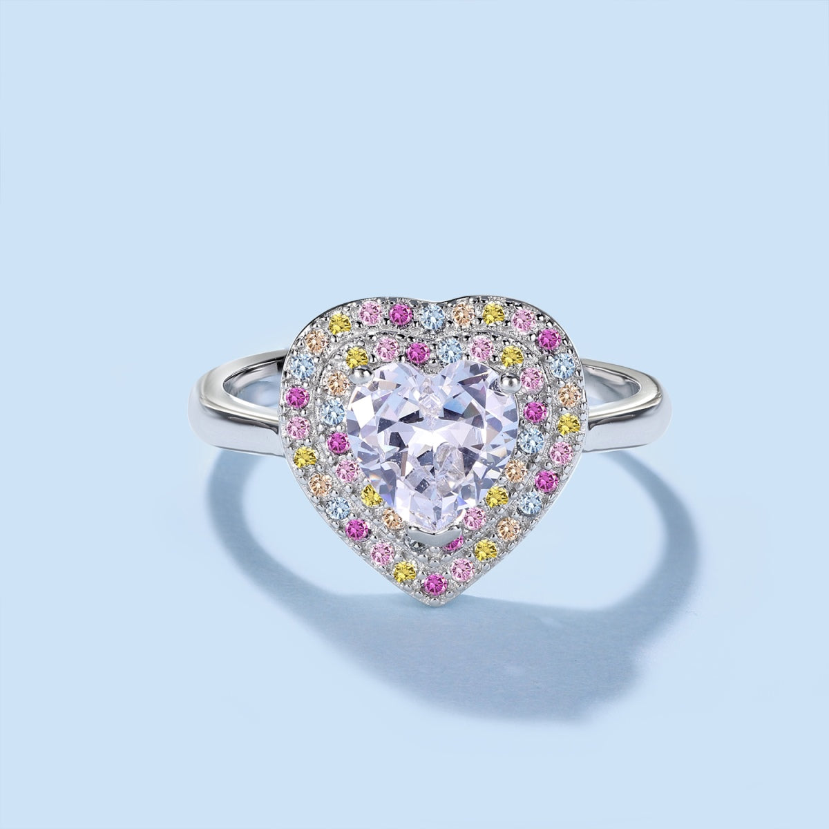 [Kincade Jewelery]Delicate Ebullient Heart Shape Wedding Ring