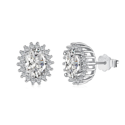 [Kincade Jewelery]Delicate Radiant Oval Cut Daily Earrings