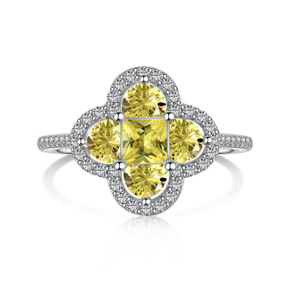 [Kincade Jewelery]Luxurious Eternity Flower Shape Banquet Ring