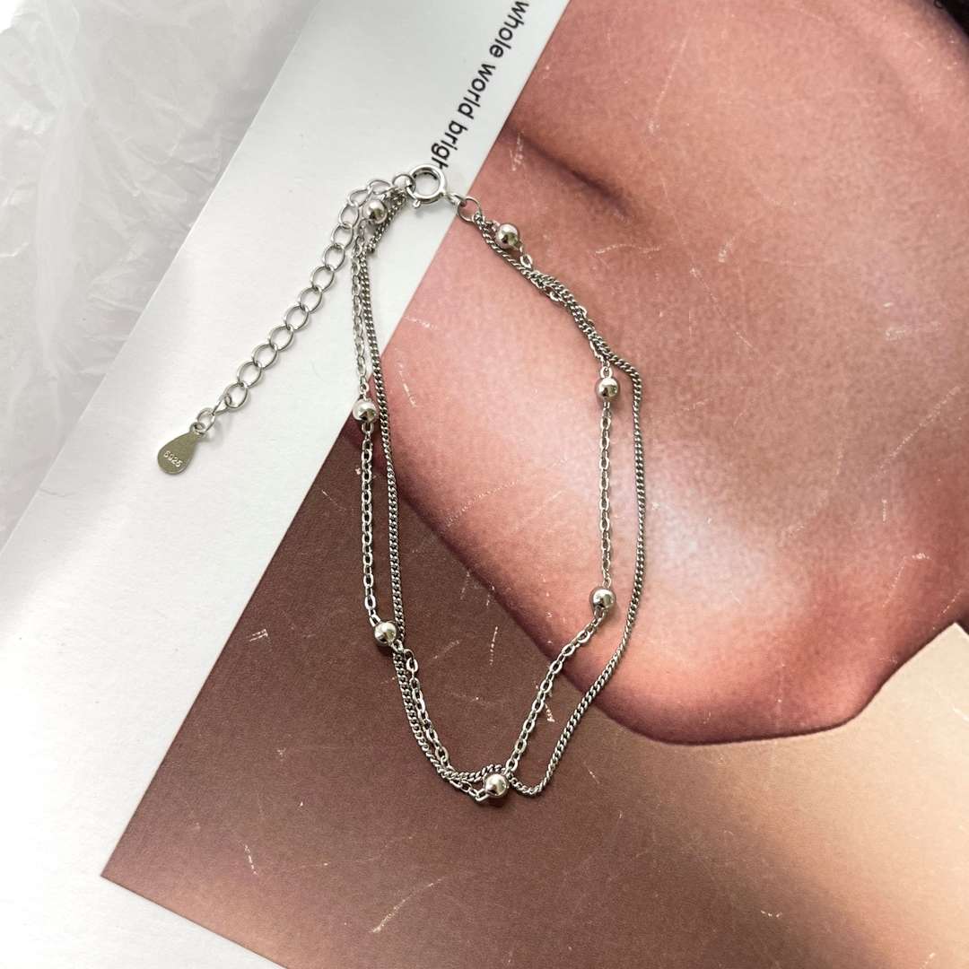 [Kincade Jewelery]Delicate Bead Double Layer Bracelet