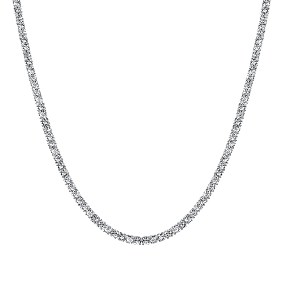 [Kincade Jewelery]Delicate Round Shape Tennis Necklace