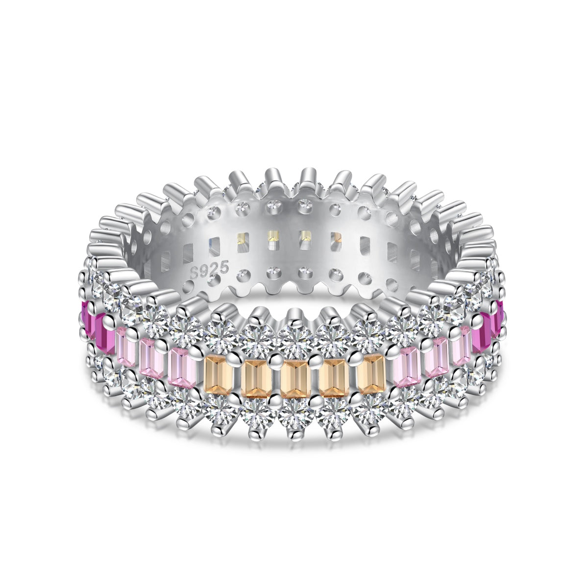 [Kincade Jewelery]Ornate Colorful Radiant Cut Daily Ring