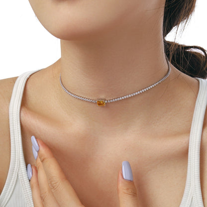 [Kincade Jewelery]2.0 carat Ornate Emerald Cut Necklace