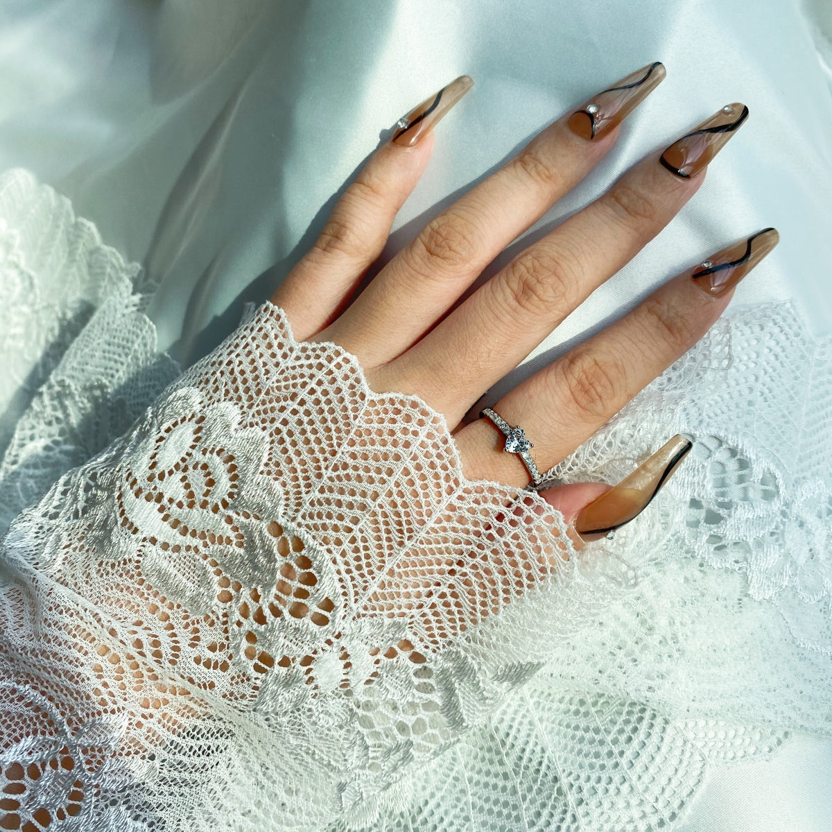 [Kincade Jewelery]0.5 Carat CaratEternity Charming Heart Shape Lover Ring