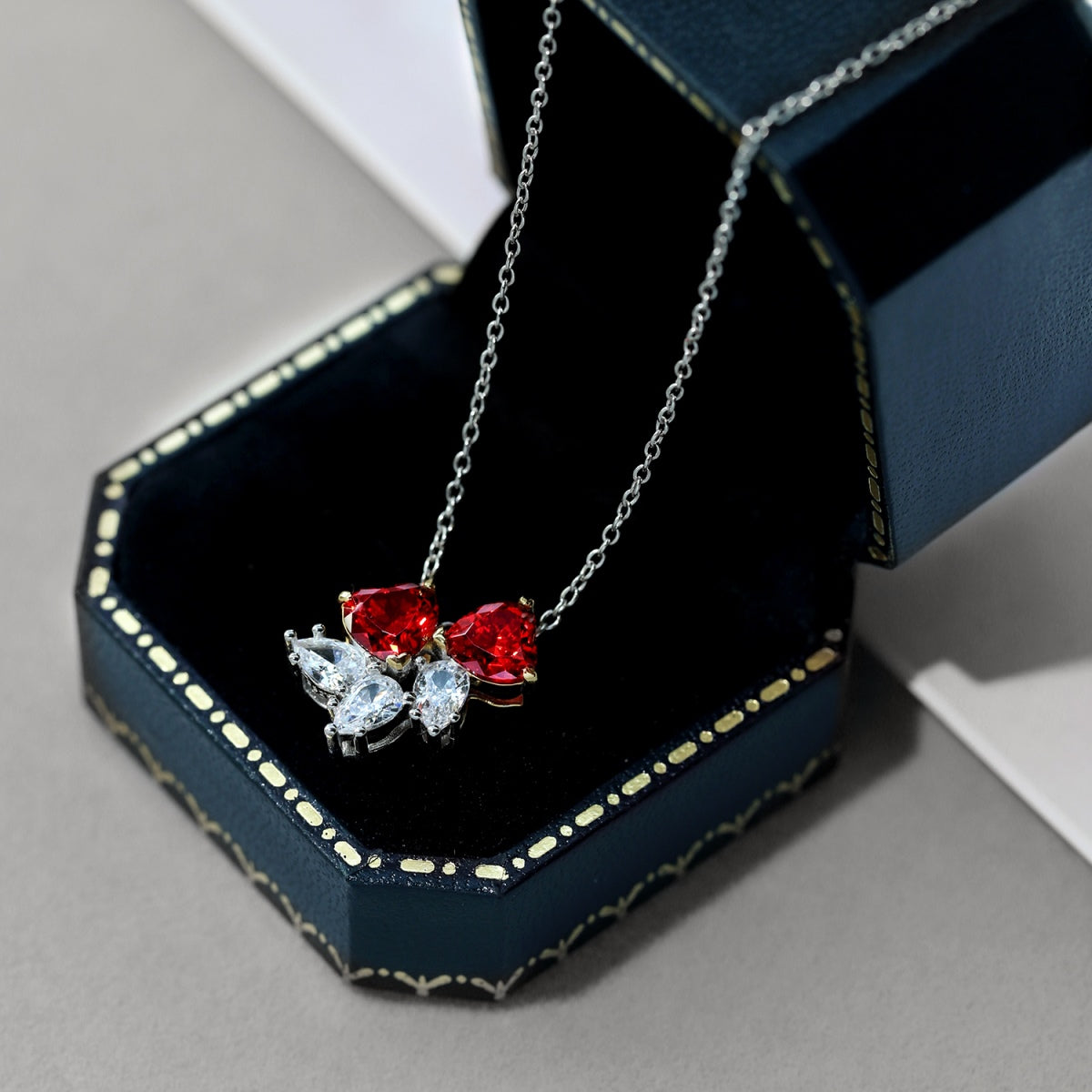 [Kincade Jewelery]Dainty Red Heart Necklace