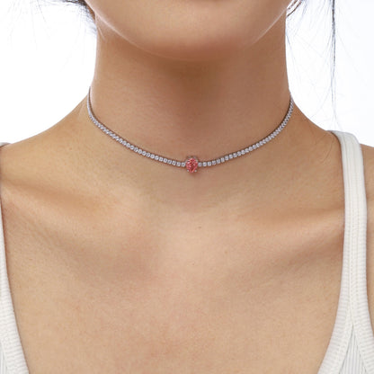 [Kincade Jewelery]1.0 carat Unique Pear Cut Tennis Necklace