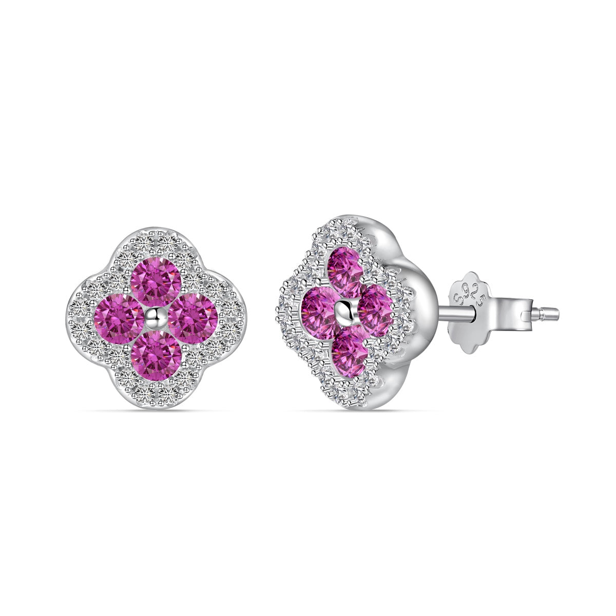 [Kincade Jewelrys]Four-Leaf Clover Flower Shaped Earrings