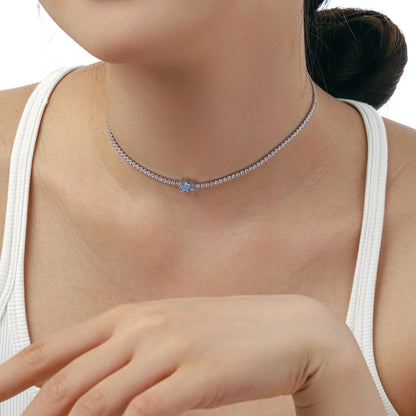 [Kincade Jewelery]1.0 Carat Shining Oval Cut Necklace