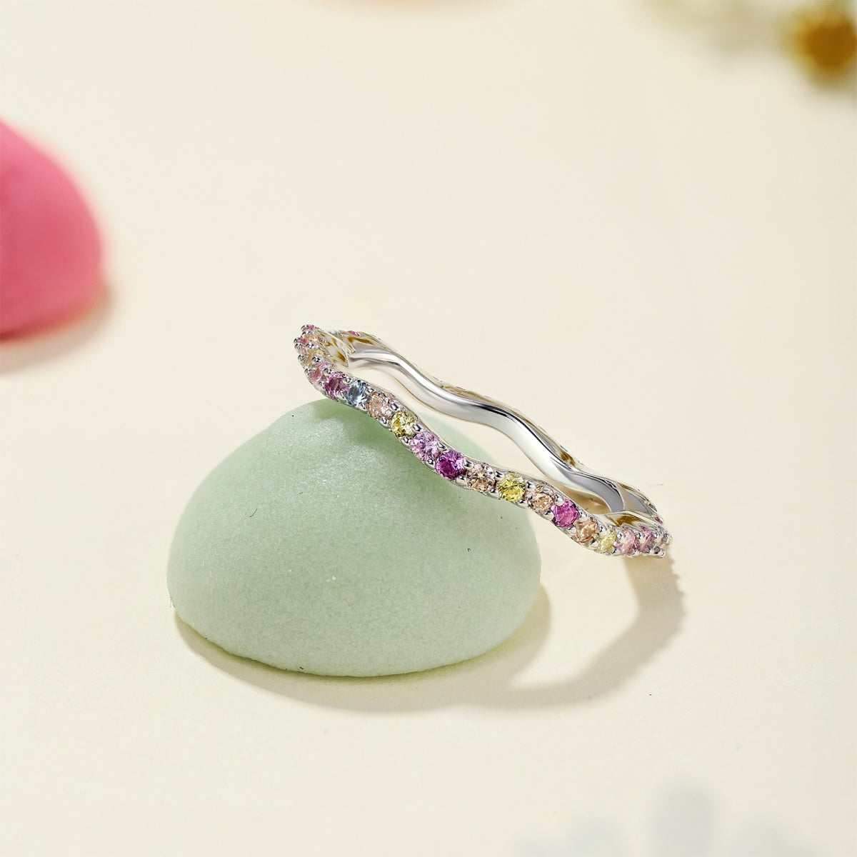 [Kincade Jewelery]Dainty Colorful Round Cut Party Ring