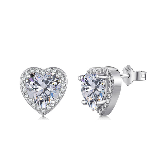 [Kincade Jewelery]Sparkling Heart Shape Lover Earrings