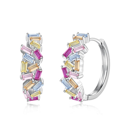 [Kincade Jewelery]Dazzling Colorful Emerald Cut Daily Earrings
