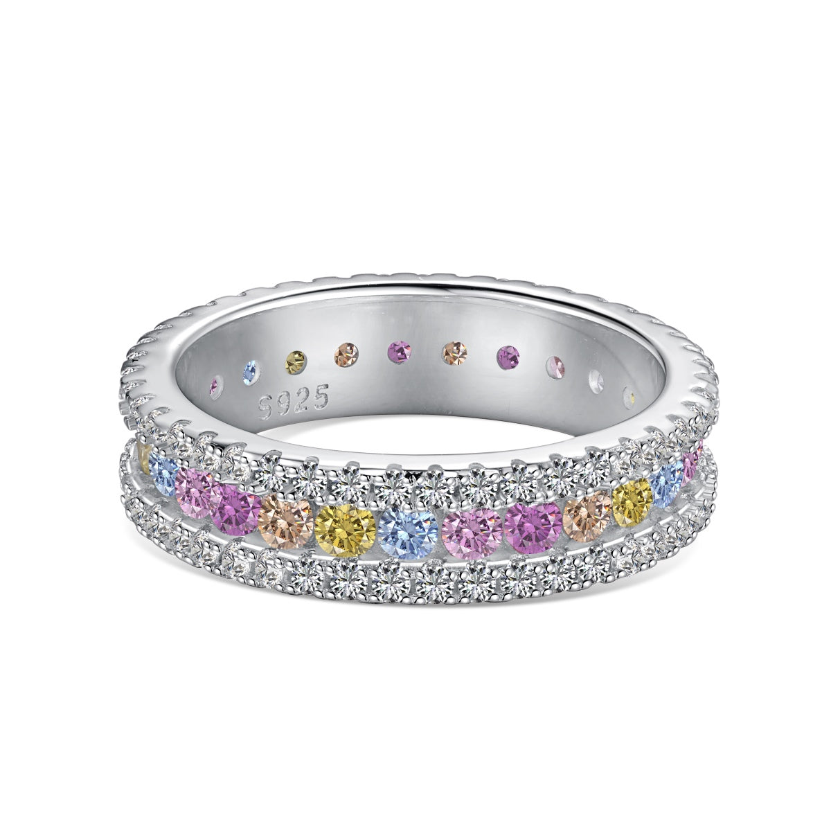 [Kincade Jewelery]Delicate Colorful Round Cut Daily Ring