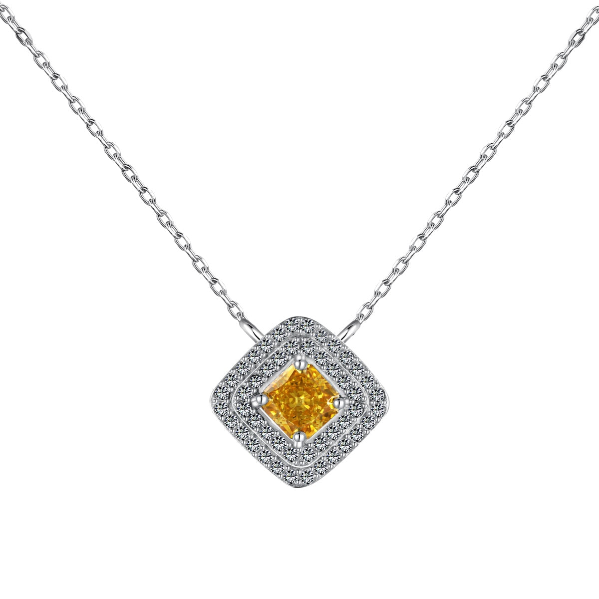 [Kincade Jewelery]Sparkling Asscher Cut Necklace