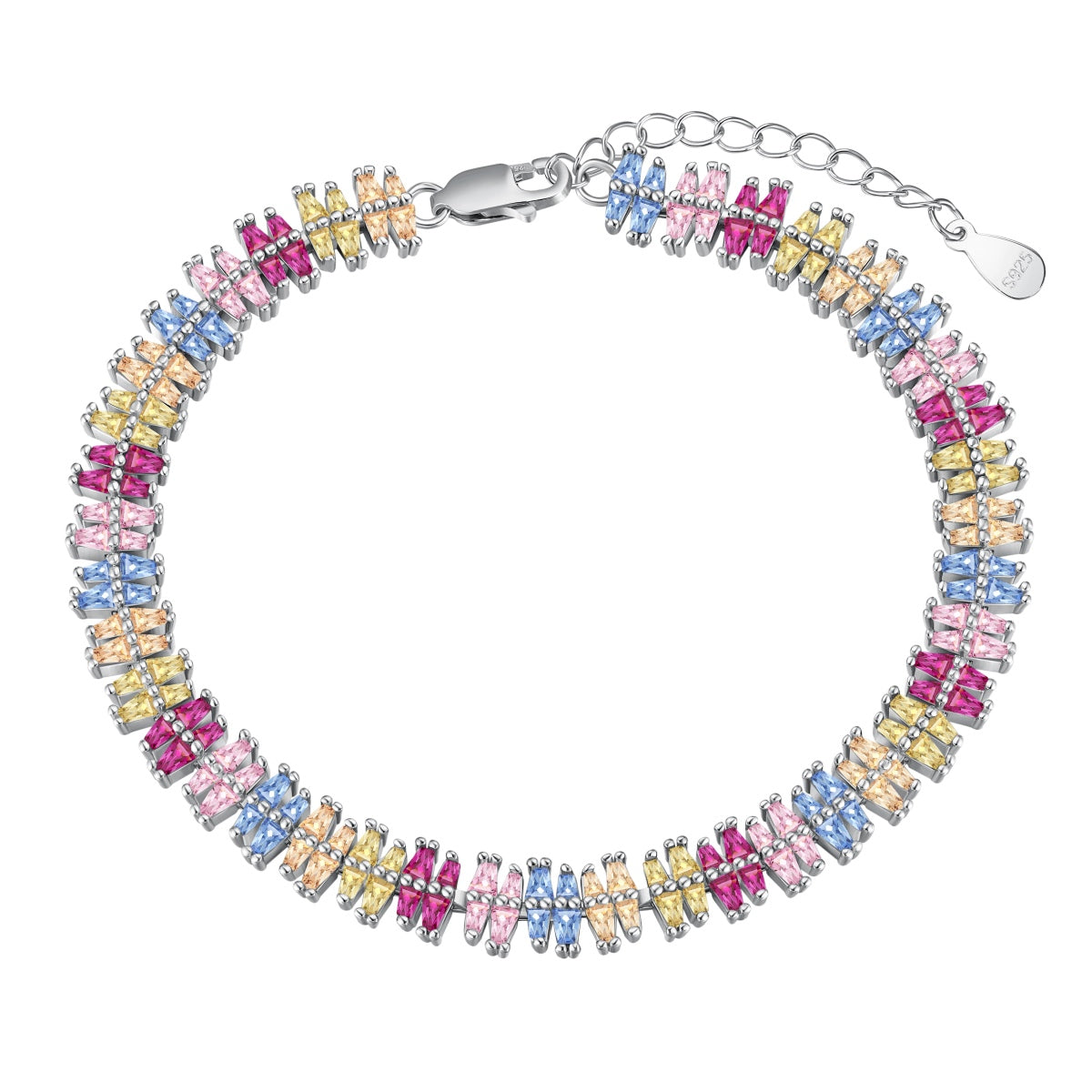[Kincade Jewelery]Sparkling Exquisite Multi Cut Party Bracelet
