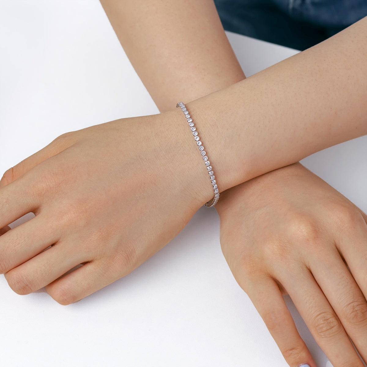 [Kincade Jewelery]Dazzling Sparkling Round Cut Daily Bracelet