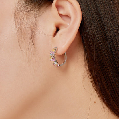 [Kincade Jewelery]Dazzling Colorful Emerald Cut Daily Earrings