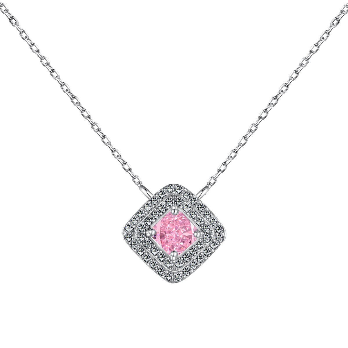 [Kincade Jewelery]Sparkling Asscher Cut Necklace