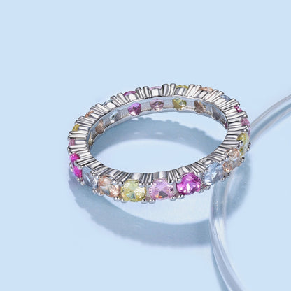 [Kincade Jewelery]Dazzling Lustrous Round Cut Tennis Ring