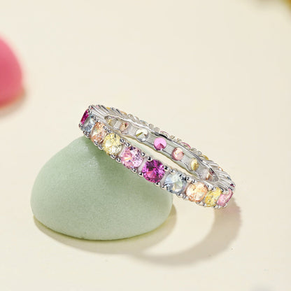 [Kincade Jewelery]Dazzling Lustrous Round Cut Tennis Ring