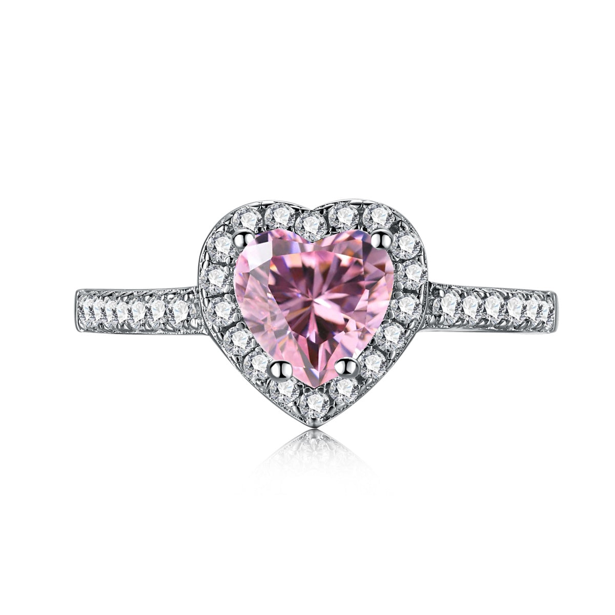 [Kincade Jewelery]Eternity Splashy Romantic Heart Shape Lover Ring
