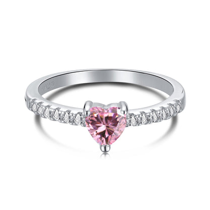 [Kincade Jewelery]0.5 Carat CaratEternity Charming Heart Shape Lover Ring