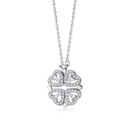 [Kincade Jewelery]Ornate Heart Cut Flower Shape Necklace