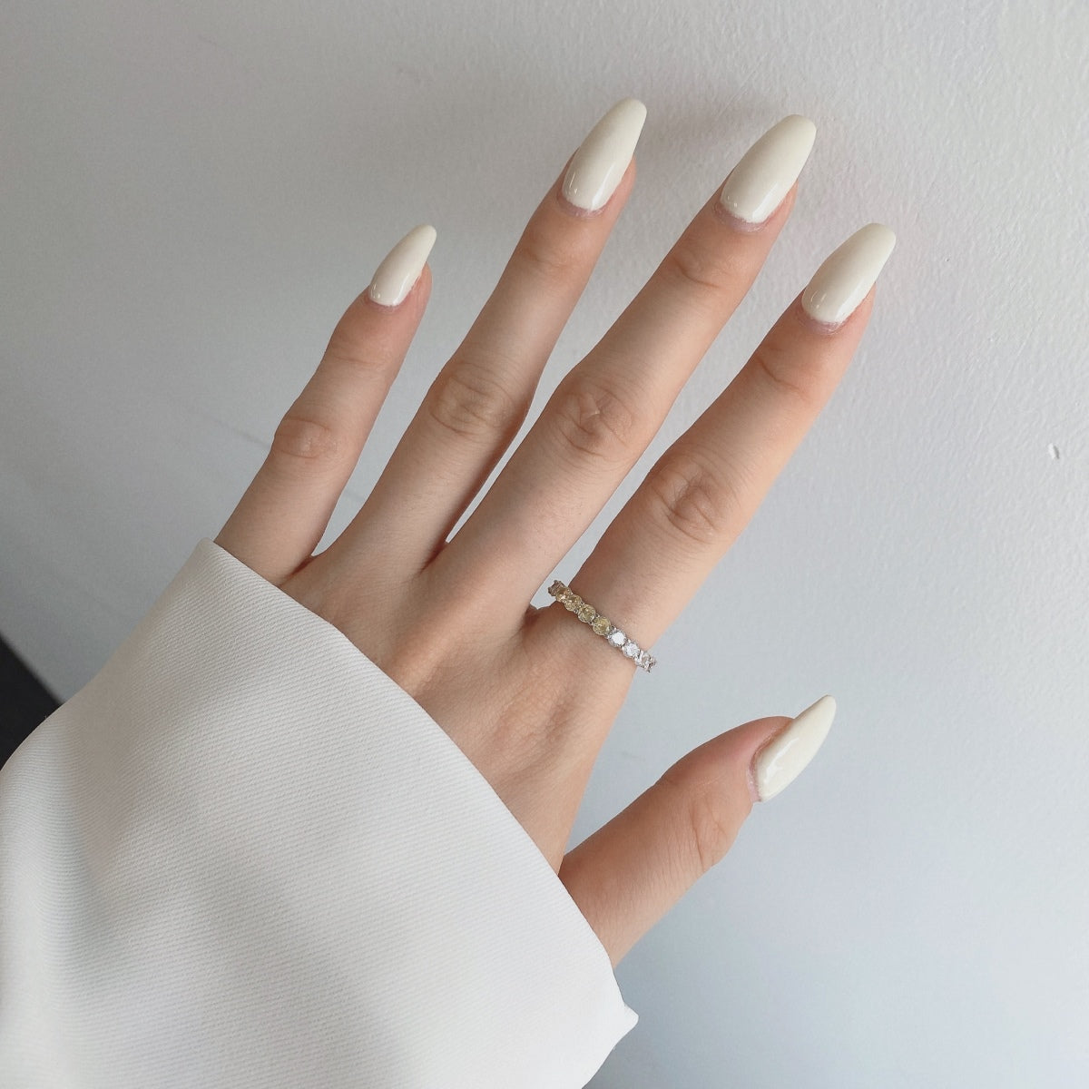 [Kincade Jewelery]Sparkling Round Cut Tennis Ring