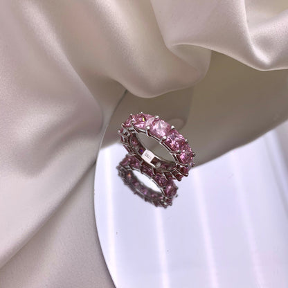 [Kincade Jewelery]Elegant Princess Cut Tennis Ring