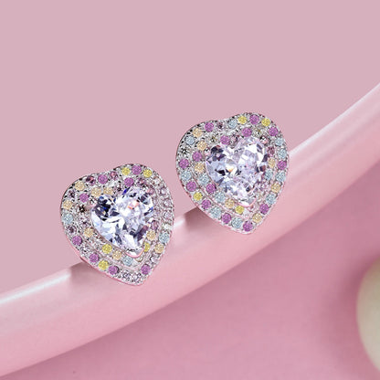 [Kincade Jewelery]Dazzling Heart Shape Lover Earrings