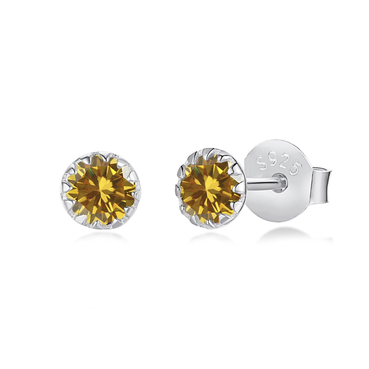 [Kincade Jewelery]Sparkling Colorful Round Shape Earrings