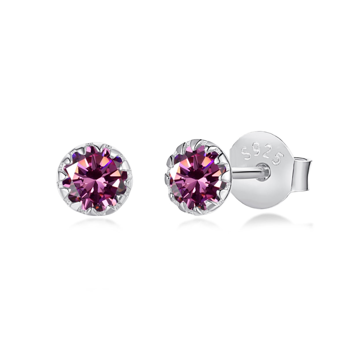 [Kincade Jewelery]Sparkling Colorful Round Shape Earrings
