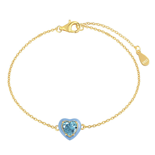 [Kincade Jewelery]Sparkling Romantic Heart Shape Lover Bracelet