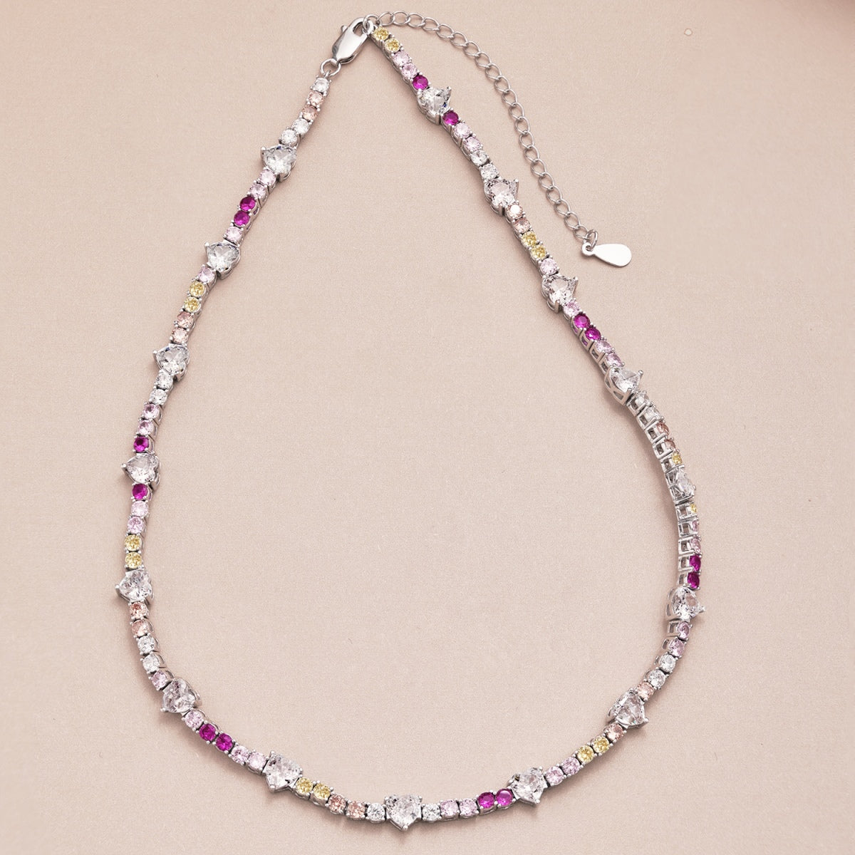 [Kincade Jewelery]Delicate Colorful Rainbow Tennis Chain