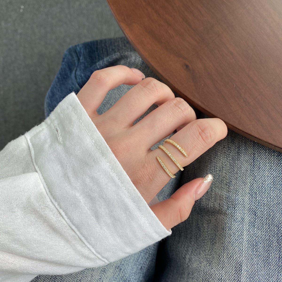 [Kincade Jewelery]Unique Vibrant Entangle Daily Ring