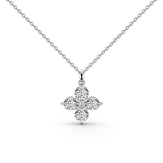 [Kincade Jewelrys]Four-Leaf Clover And Eight-Pointed Star Necklace