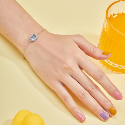 [Kincade Jewelery]2.0 Carat Sparkling Colorful Emerald Cut Daily Bracelet