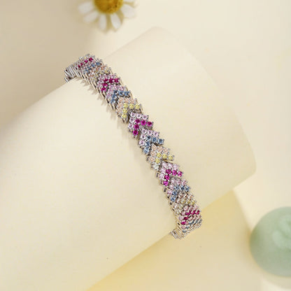 [Kincade Jewelery]Ornate Sparkling Round Cut Party Bracelet