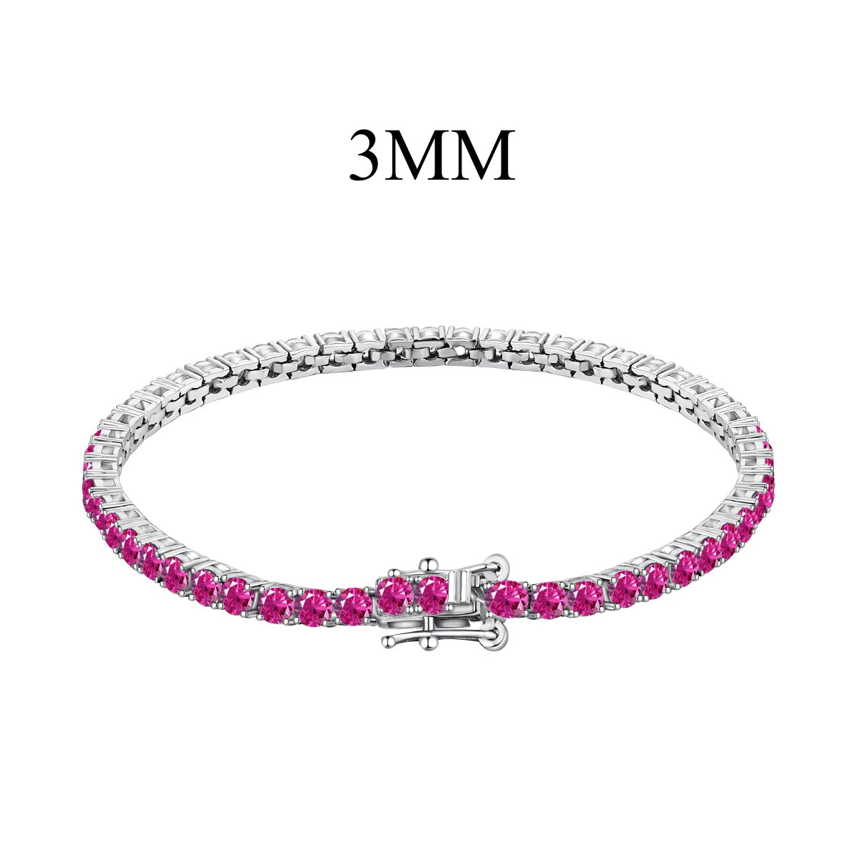 [Kincade Jewelery]Radiant Colorful Round Cut Party Bracelet