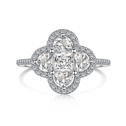 [Kincade Jewelery]Luxurious Eternity Flower Shape Banquet Ring