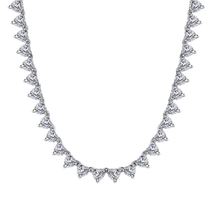 [Kincade Jewelery]Ornate Heart Cut Tennis Necklace