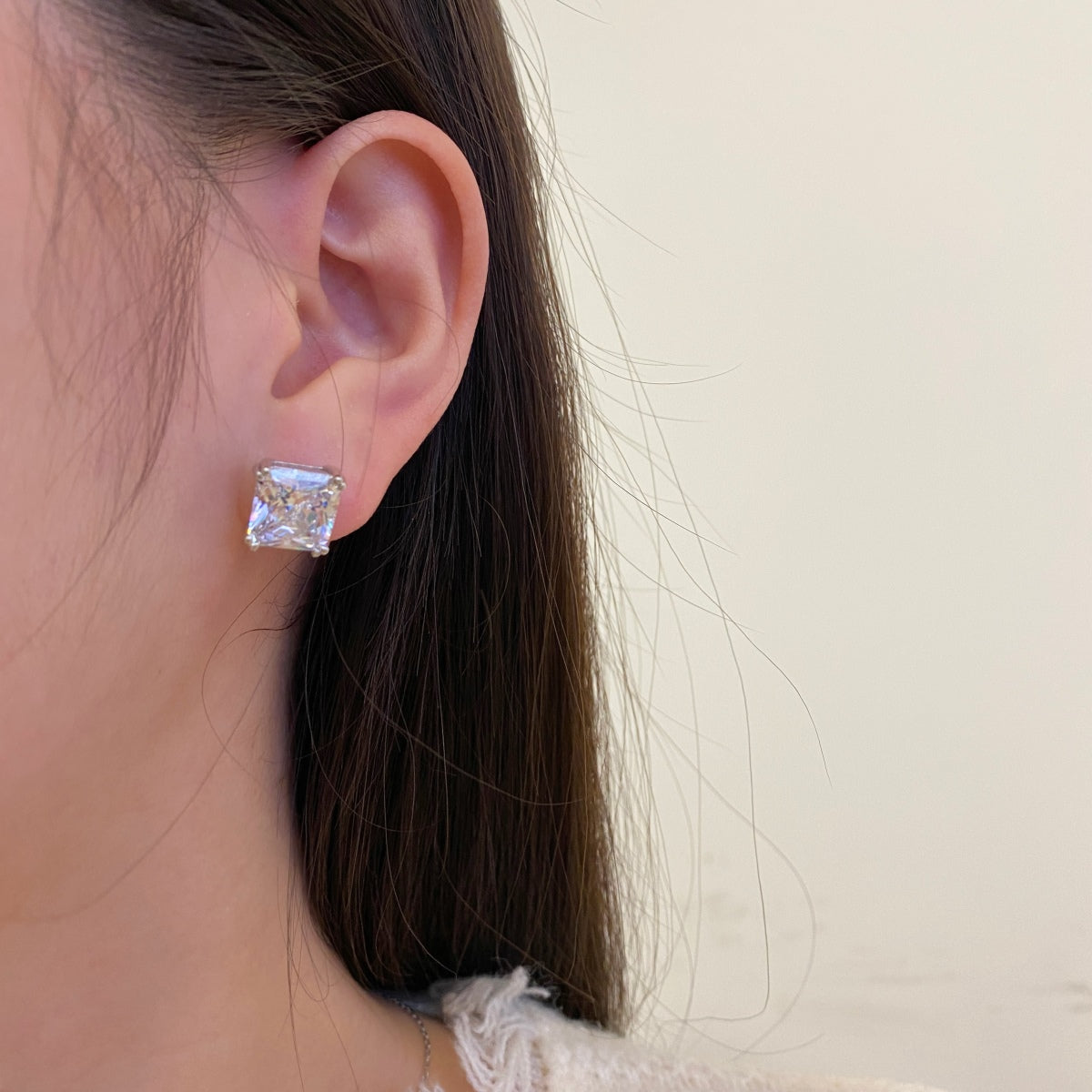 [Kincade Jewelery]Delicate Square Shape Earrings