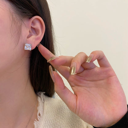 [Kincade Jewelery]Delicate Square Shape Earrings