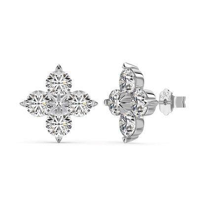 [Kincade Jewelrys]Four-Leaf Clover Eight-Pointed Star Earrings