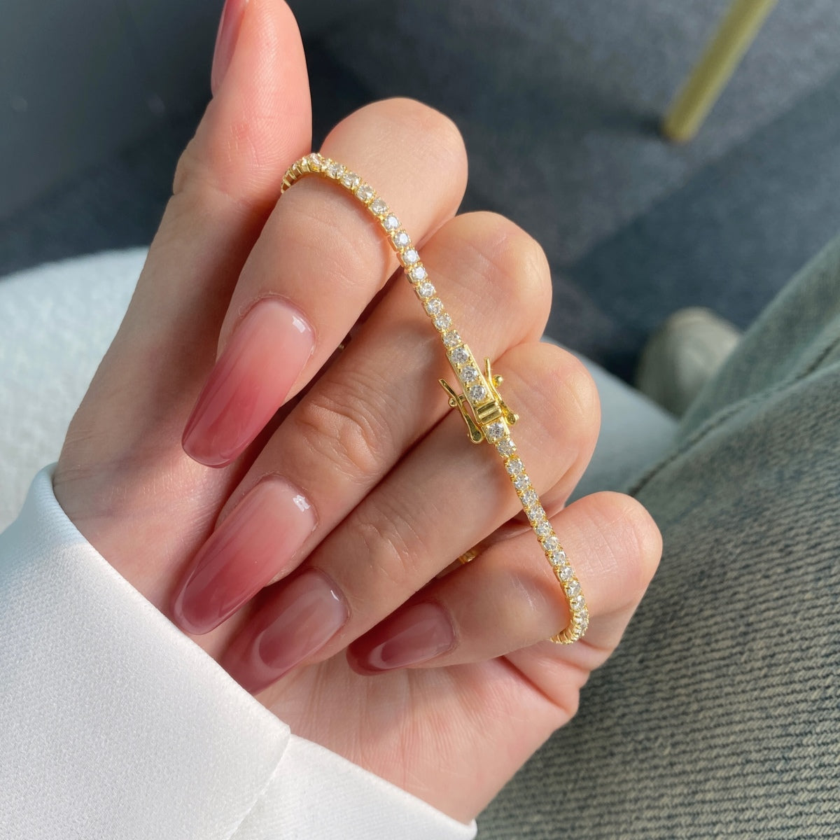 [Kincade Jewelery]Radiant Colorful Round Cut Party Bracelet