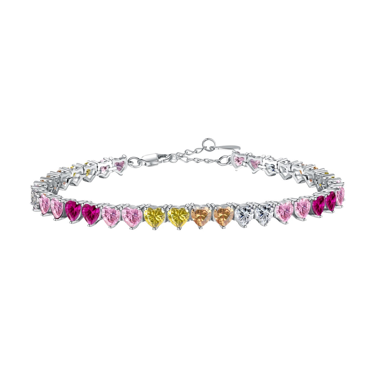 [Kincade Jewelery]Luxurious Colorful Romantic Heart Shape Lover Bracelet
