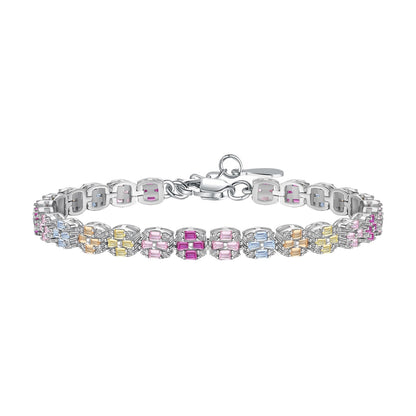 [Kincade Jewelery]Delicate Colorful Emerald Cut Daily Bracelet