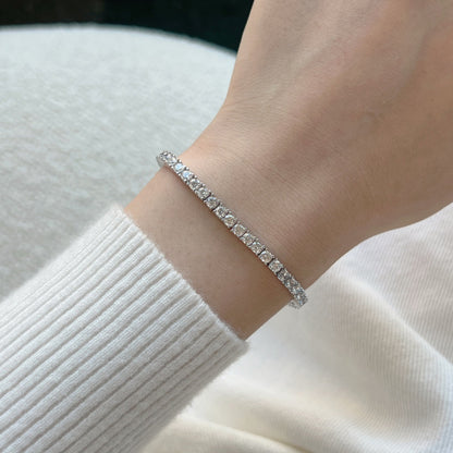 [Kincade Jewelery]Dainty Charming Round Cut Tennis Bracelet